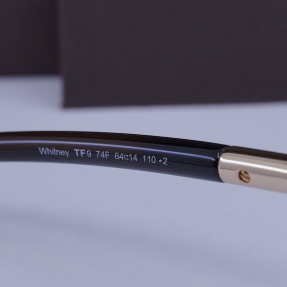 Tom Ford FT0009 74F Whitney Butterfly Sunglasses - Transparent Pink/Brown - Picture 8 of 9